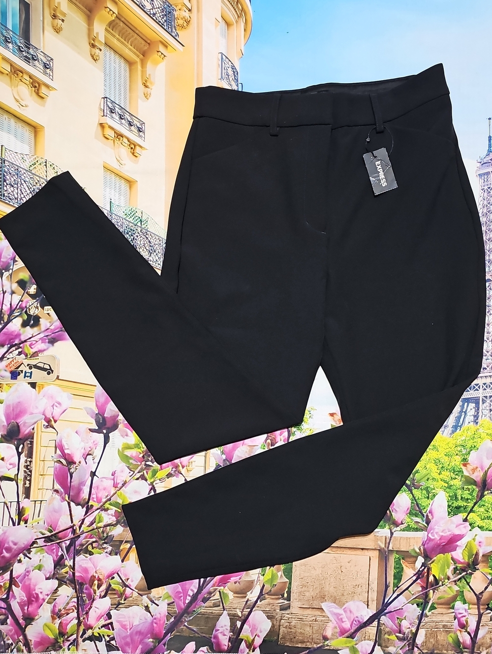 Express Editor Black Skinny High Rise Dress Pants Size 0 New